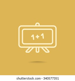 Whiteboard icon, flat design, vector eps10 illustration