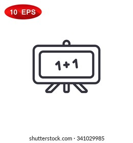 Whiteboard icon, flat design, vector eps10 illustration
