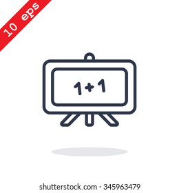 Whiteboard icon, flat design, vector eps10 illustration