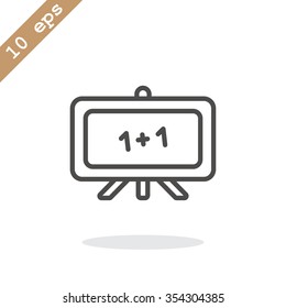 Whiteboard icon, flat design, vector eps10 illustration