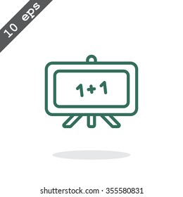 Whiteboard icon, flat design, vector eps10 illustration