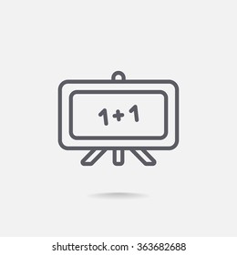 Whiteboard icon, flat design, vector eps10 illustration