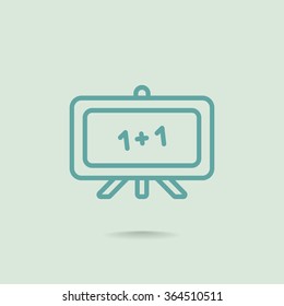 Whiteboard icon, flat design, vector eps10 illustration