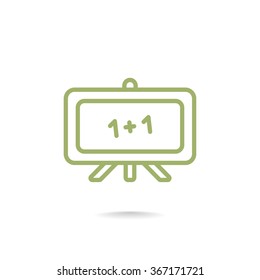 Whiteboard icon, flat design, vector eps10 illustration