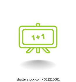 Whiteboard icon, flat design, vector eps10 illustration