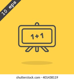 Whiteboard icon, flat design, vector eps10 illustration