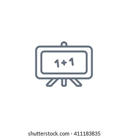 Whiteboard icon, flat design, vector eps10 illustration