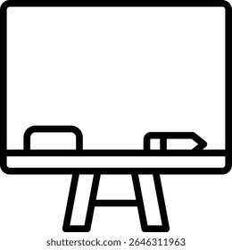 whiteboard icon illustration design with outline, this is not made from any AI generation