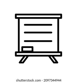 whiteboard icon line style vector