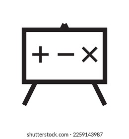 pizarra blanca, icono, icono de pizarra blanca, icono de contorno, diseño, vector, objeto, ilustración