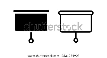Whiteboard icon set. flat illustration of vector icon on white background