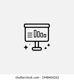 Whiteboard icon sign vector,Symbol, logo illustration for web and mobile
