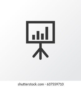 Whiteboard Icon Symbol. Premium Quality Isolated Presentation Board Element In Trendy Style.