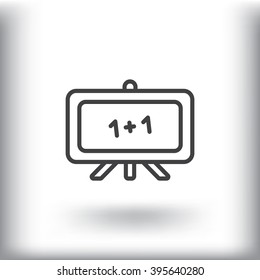 Whiteboard icon, vector 