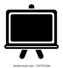 Whiteboard icon vector illustration in solid style for any projects, use for website mobile app presentation