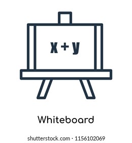 Whiteboard icon vector isolated on white background, Whiteboard transparent sign , thin symbols or lined elements in outline style