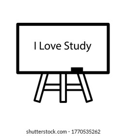 Whiteboard icon vector on white background