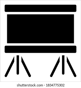 Whiteboard icon vector solid style.