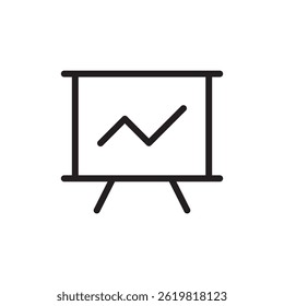 Whiteboard Icon Vector Symbol Design Illustration. Presentation board vector design ready to use, business presentation