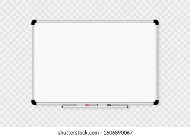 Whiteboard isolated on transparent background