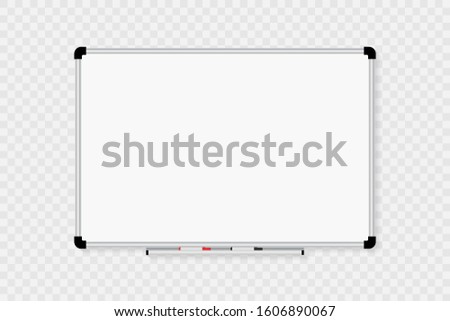 Whiteboard isolated on transparent background