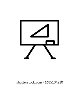 whiteboard, learning and mathematics icon. Perfect for application, web, logo, game and presentation template. icon design line style