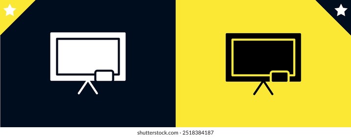 Icono de línea de pizarra blanca. Se puede utilizar para Sitios web, UI y App móviles. Ilustraciones vectoriales.