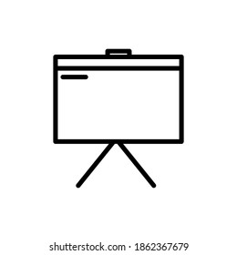 Whiteboard line icon. education symbol. simple design editable. design vector illustration