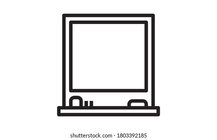 Whiteboard line icon outline sign linear style vector image
