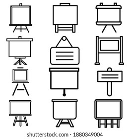 Icono de línea de pizarra, símbolo del vector de contorno, pictograma de estilo lineal aislado en blanco. ilustración de logotipo. Trazo editable. Gráficos perfectos para píxeles