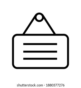 Whiteboard line icon, outline vector sign, linear style pictogram isolated on white. logo illustration. Editable stroke. Pixel perfect graphics