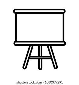 Whiteboard line icon, outline vector sign, linear style pictogram isolated on white. logo illustration. Editable stroke. Pixel perfect graphics