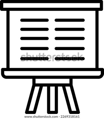Whiteboard Line Vector Icon Design