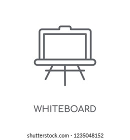 Whiteboard linear icon. Modern outline Whiteboard logo concept on white background from E-learning and education collection. Suitable for use on web apps, mobile apps and print media.