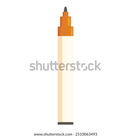 Whiteboard marker with the cap on, ready to be used for writing or drawing