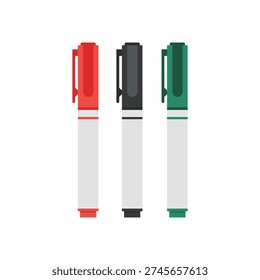 Whiteboard marker flat vector illustration isolated on a white background