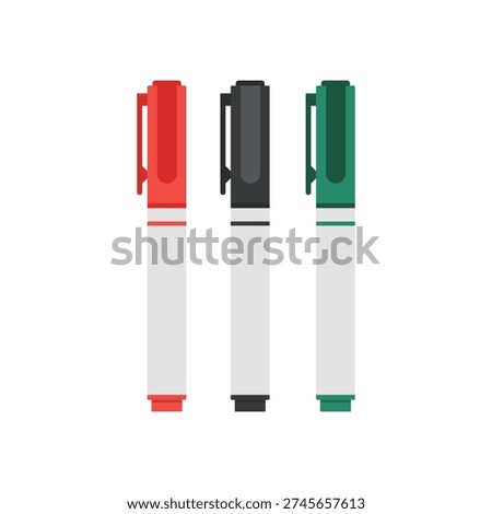 Whiteboard marker flat vector illustration isolated on a white background