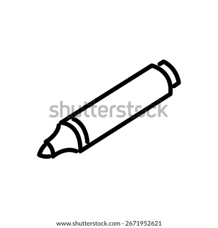 whiteboard marker icon vector, line style icon