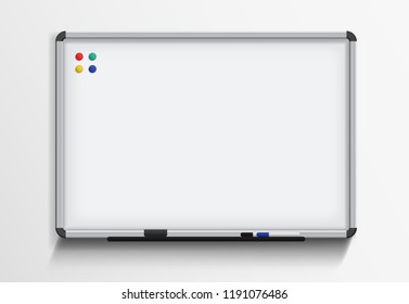 Whiteboard Marker Magnets Vector Realistic Template Stock Vector ...