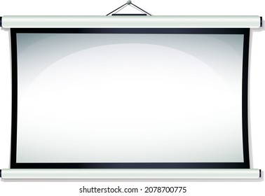 Pizarra electrónica para marcadores con fondo transparente. Consejo de oficina. Ilustración del vector