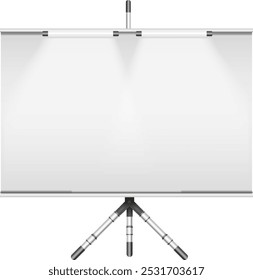 Whiteboard-Modell. Präsentationsbildschirm weiß realistische Anzeige