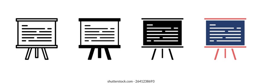 Whiteboard Notes icon sheet multiple style collection
