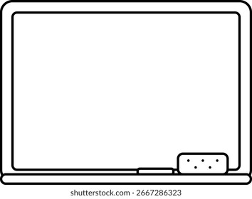Icono de contorno de pizarra blanca – Ilustración vectorial de Tablero de enseñanza en el aula