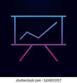 Whiteboard with presentation nolan icon. Simple thin line, outline vector of web icons for ui and ux, website or mobile application