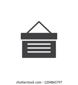 Whiteboard projector vector icon. filled flat sign for mobile concept and web design. Presentation screen simple solid icon. Symbol, logo illustration. Pixel perfect vector graphics