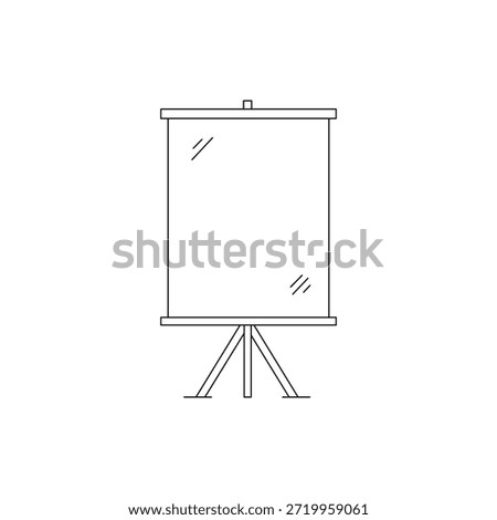 Whiteboard standee illustration vector icon for teaching office presentation design