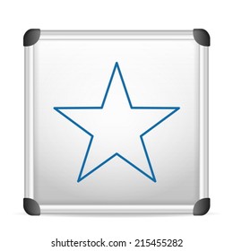whiteboard star on a white background.