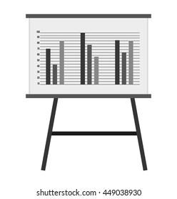 whiteboard with statistics isolated icon design, vector illustration  graphic 