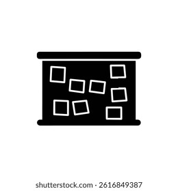 Whiteboard with Sticky Notes on the Surface, Educational Setup