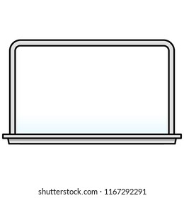 Whiteboard - A vector cartoon illustration of a school Whiteboard.